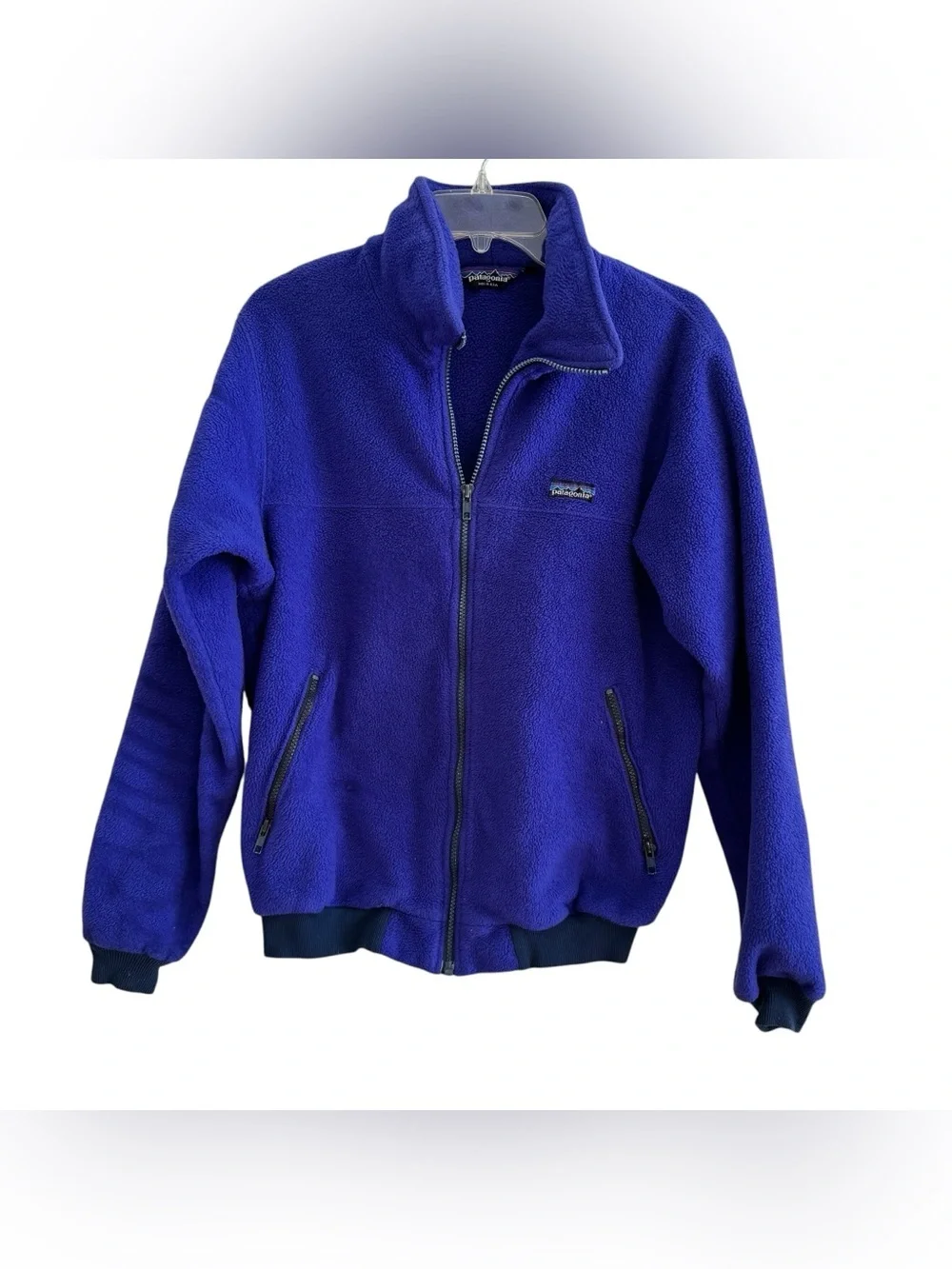 VTG Patagonia Blue Full-Zip Fleece Jacket Synchilla Outdoor Hiking USA L